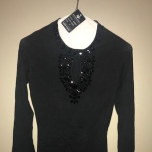 Black Tunic Sweater. Size small